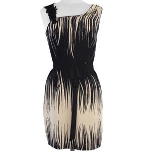 Yoana Baraschi Black and Tan silk dress